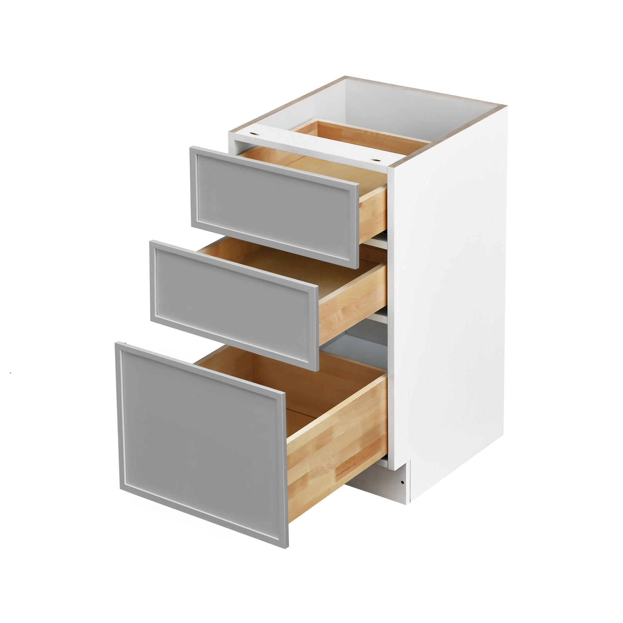 Shady Gray Slim Shaker - 12"W Drawer Base Cabinet