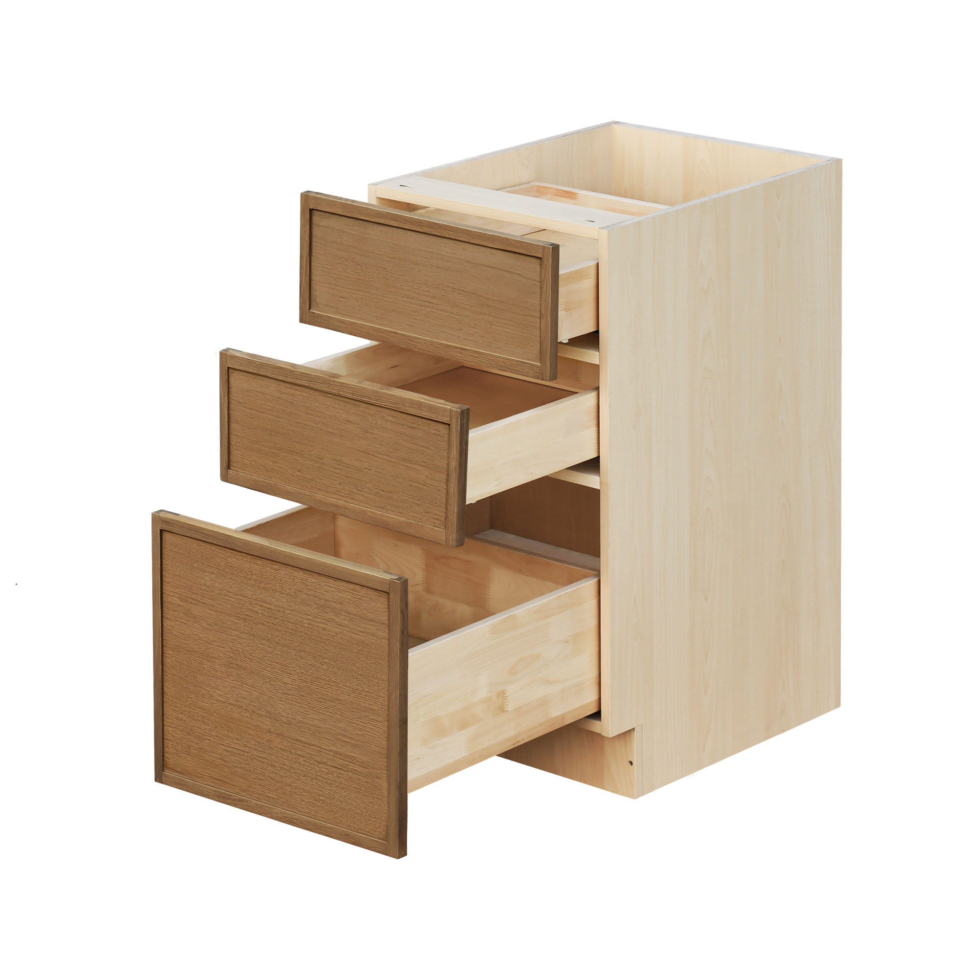 Shady Slim Oak Shaker - 12"W Drawer Base Cabinet