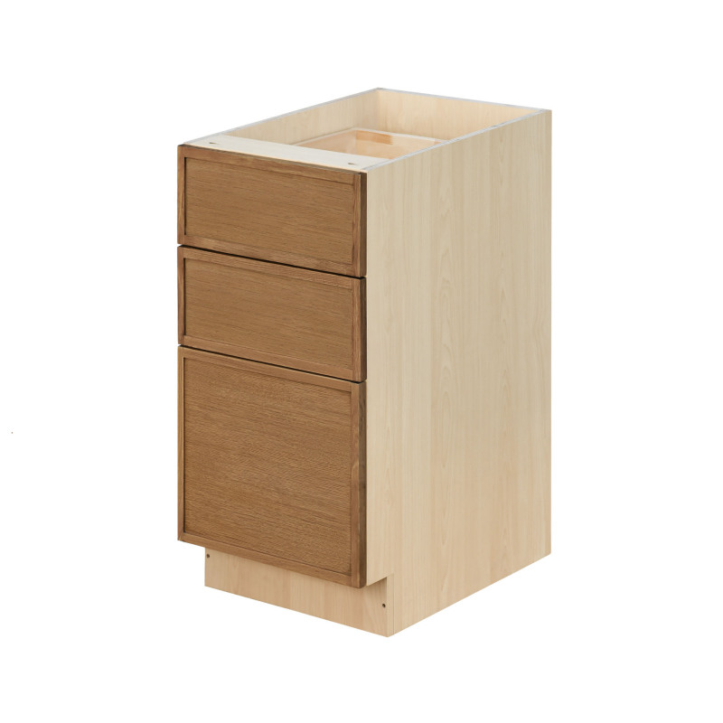 Shady Slim Oak Shaker - 12"W Drawer Base Cabinet