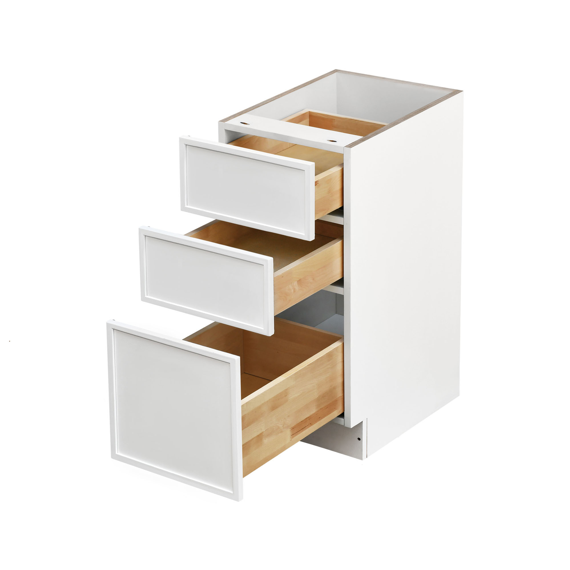 Shady Slim White Shaker - 12"W Drawer Base Cabinet