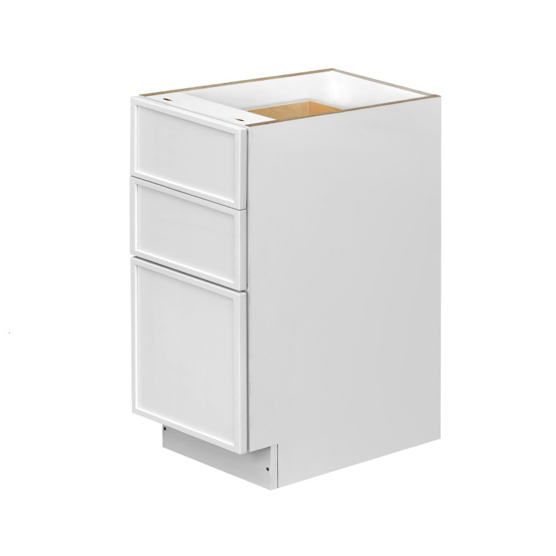 Shady Slim White Shaker - 12"W Drawer Base Cabinet