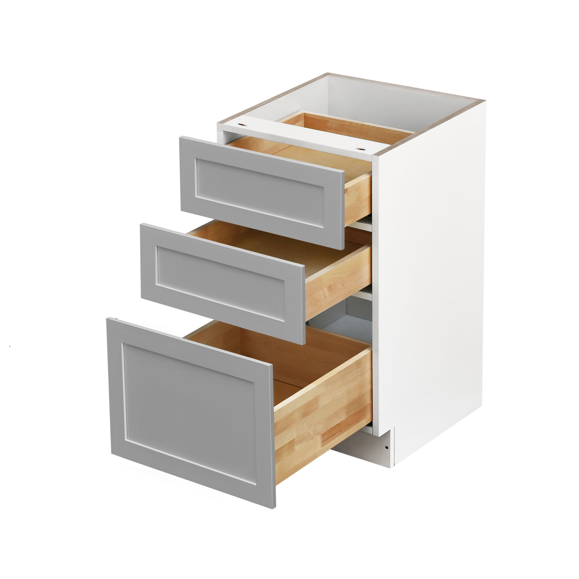 Mallroca Dolphin Gray Shaker - 15"W Drawer Base Cabinet