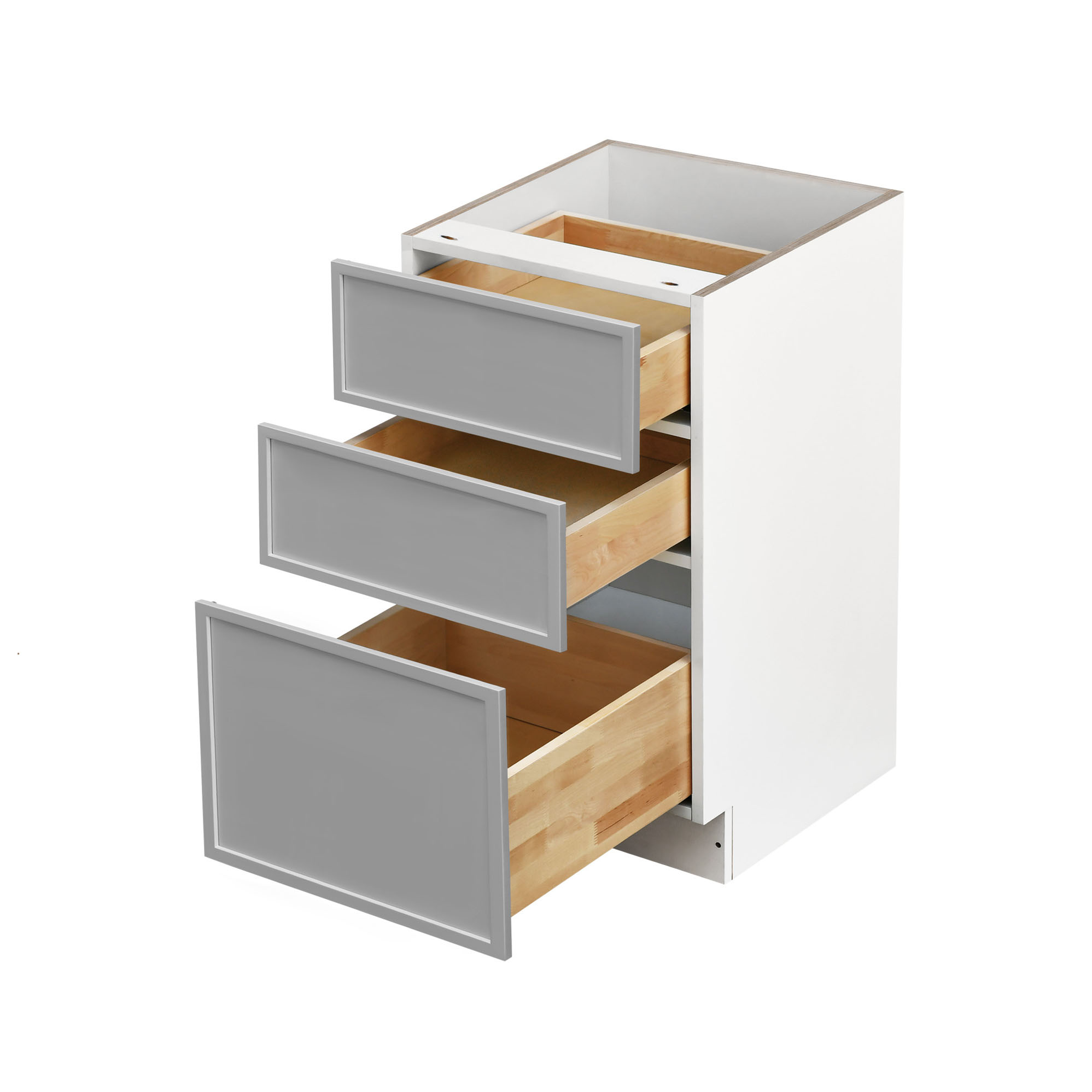 Shady Gray Slim Shaker - 15"W Drawer Base Cabinet