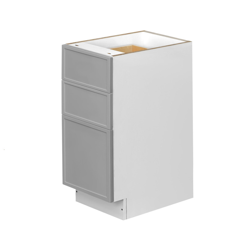 Shady Gray Slim Shaker - 15"W Drawer Base Cabinet