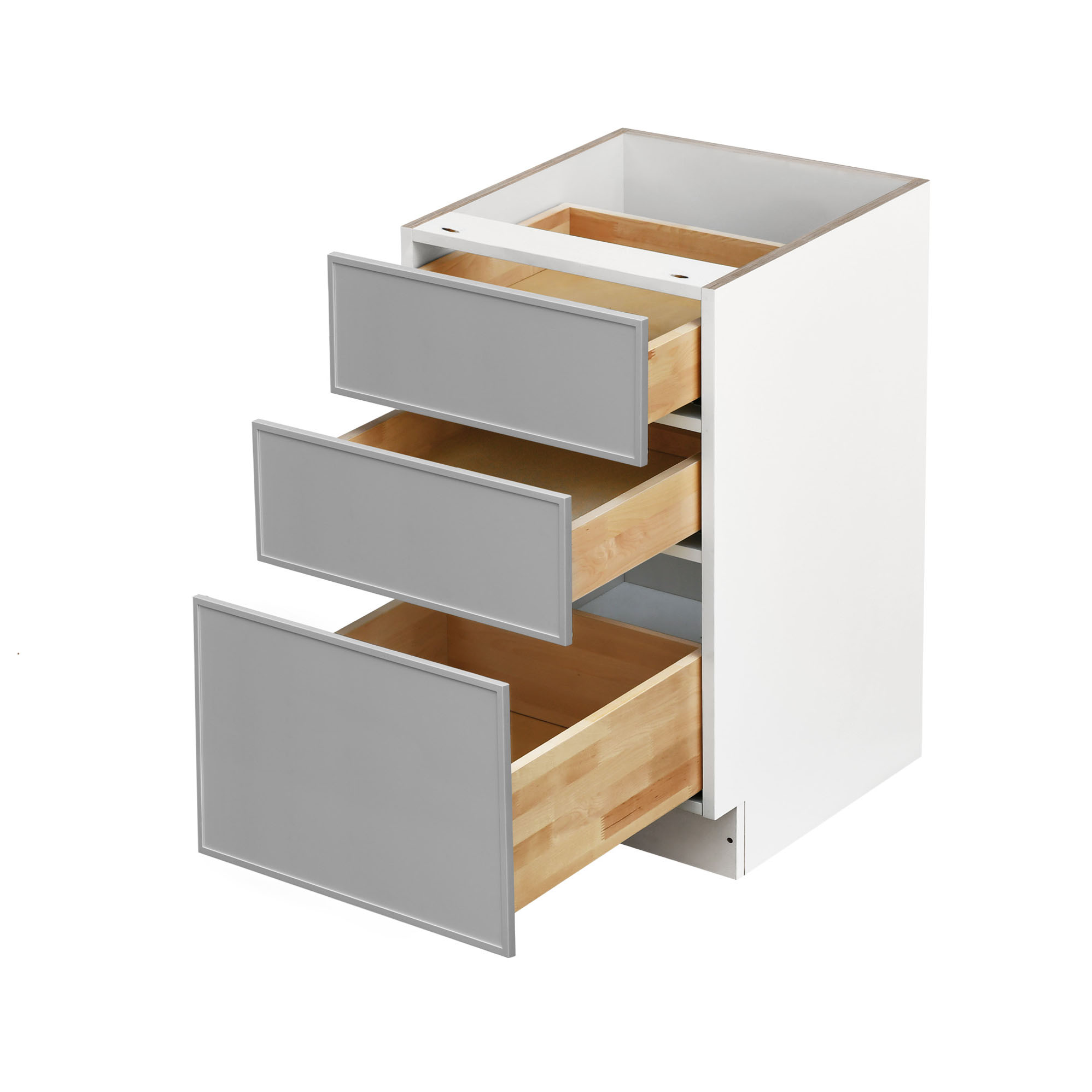 Shady Gray Slim Shaker - 18"W Drawer Base Cabinet