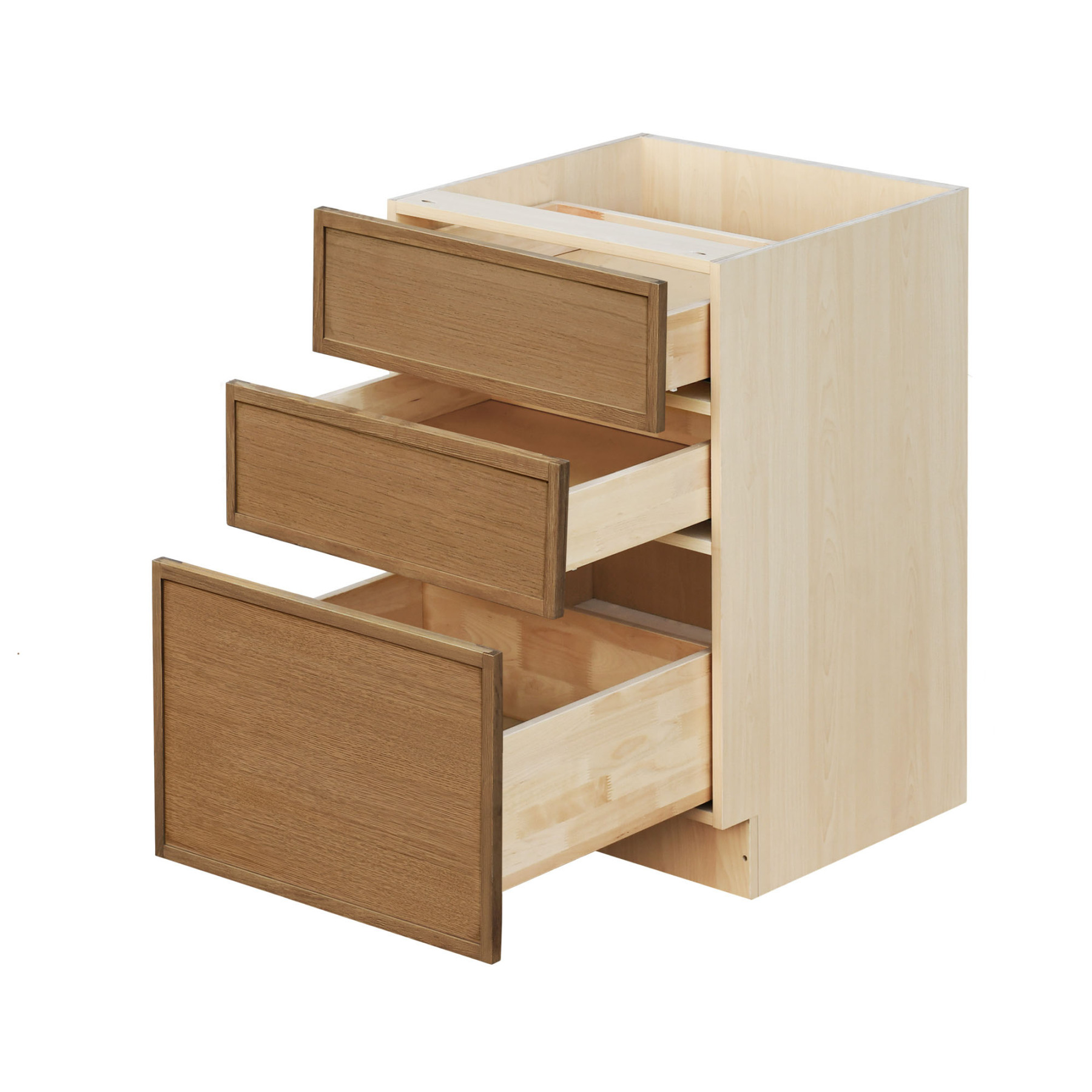 Shady Slim Oak Shaker - 18"W Drawer Base Cabinet