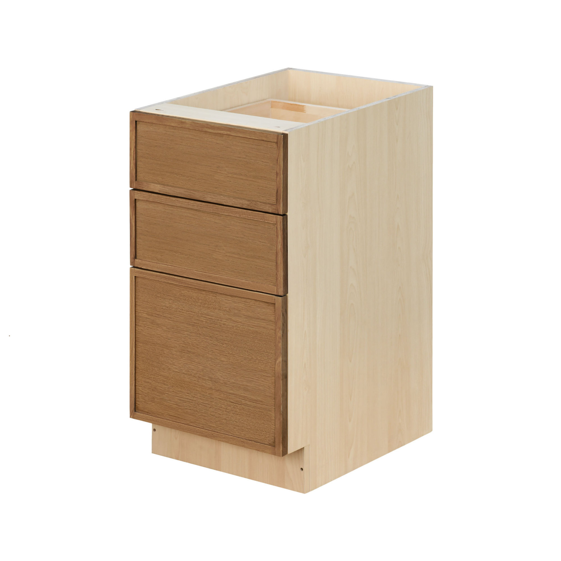 Shady Slim Oak Shaker - 18"W Drawer Base Cabinet