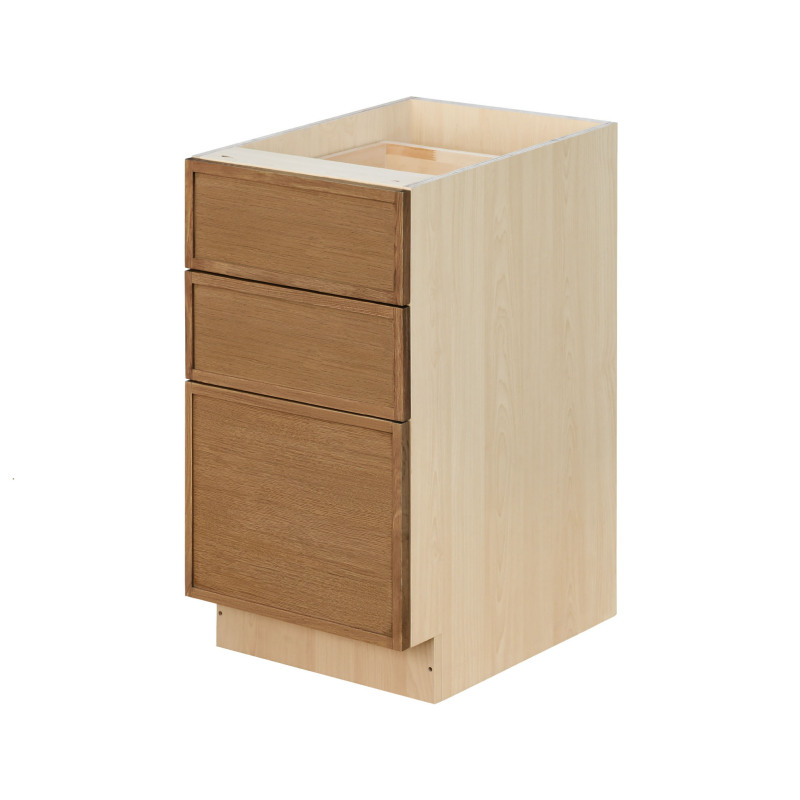 Shady Slim Oak Shaker - 18"W Drawer Base Cabinet