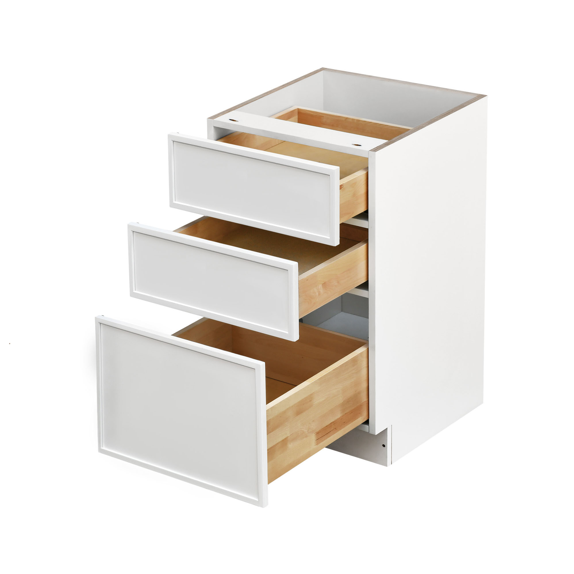 Shady Slim White Shaker - 18"W Drawer Base Cabinet