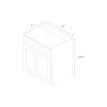 Mallorca Dolphin Gray Shaker - 24"W Standard Base Cabinet