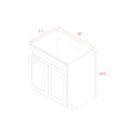 Mallorca White Shaker - 30"W Standard Base Cabinet
