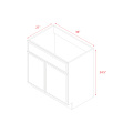 Shady Slim White Shaker - 36"W Standard Base Cabinet