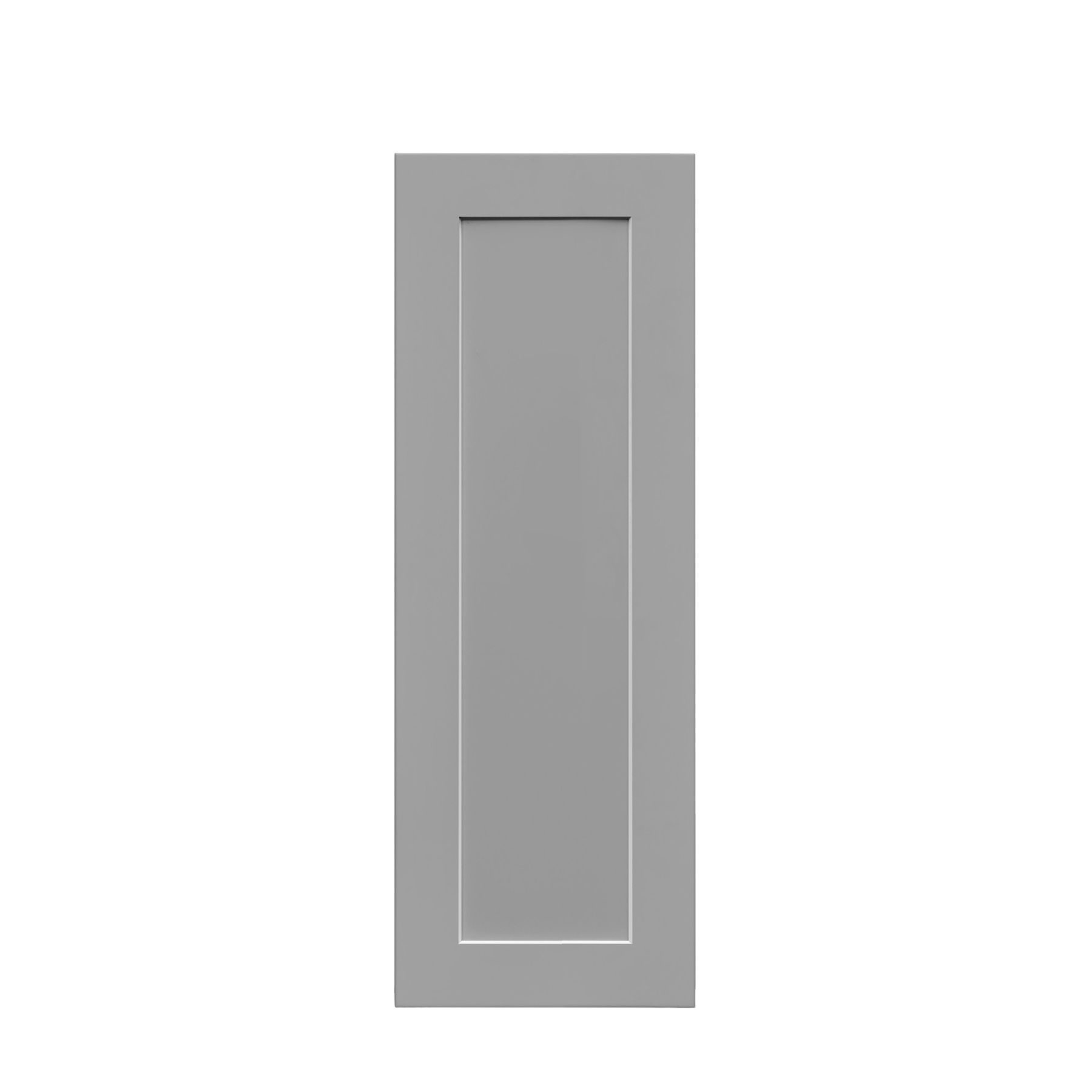 White Box Gray Shaker - 9"W × 30"H Standard Wall Cabinet 1-Door 2-Adjustable Shelves