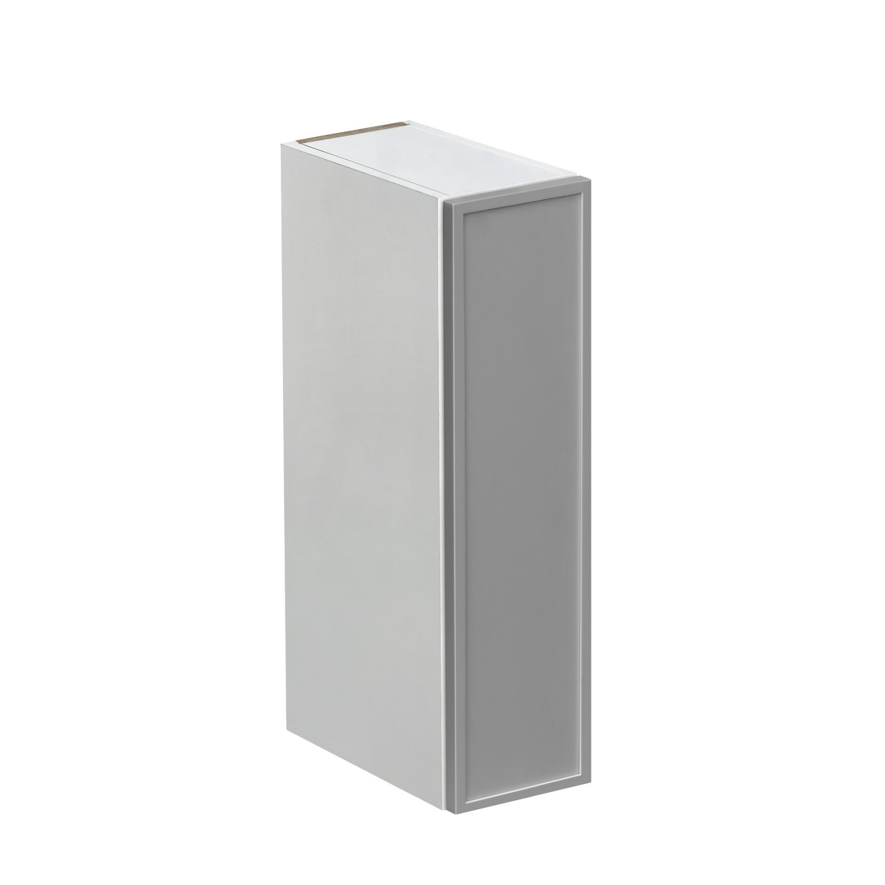 White Box Gray Slim - 9"W × 30"H Standard Wall Cabinet 1-Door 2-Adjustable Shelves