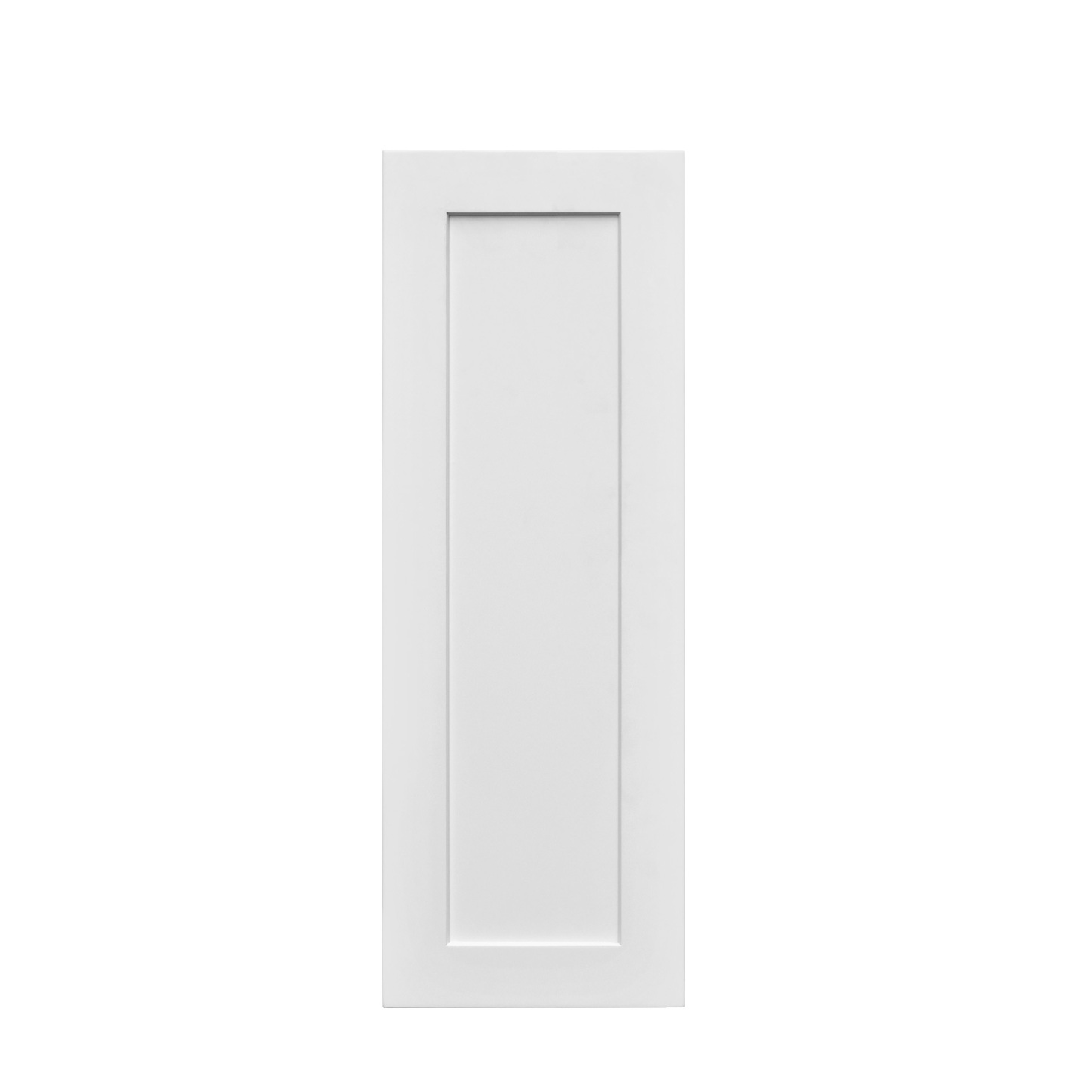 White Shaker - 9"W × 30"H Standard Wall Cabinet 1-Door 2-Adjustable Shelves