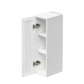 Slim White Shaker - 9"W × 30"H Standard Wall Cabinet 1-Door 2-Adjustable Shelves
