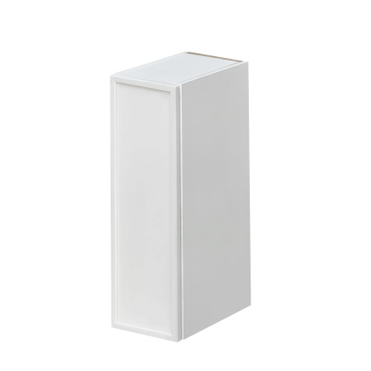 Slim White Shaker - 9"W × 30"H Standard Wall Cabinet 1-Door 2-Adjustable Shelves