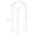 Mallorca White Shaker - 9"W × 36"H Standard Wall Cabinet