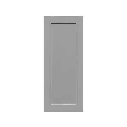 White Box Gray Shaker - 9"W × 36"H Standard Wall Cabinet 1-Door 3-Adjustable shelves