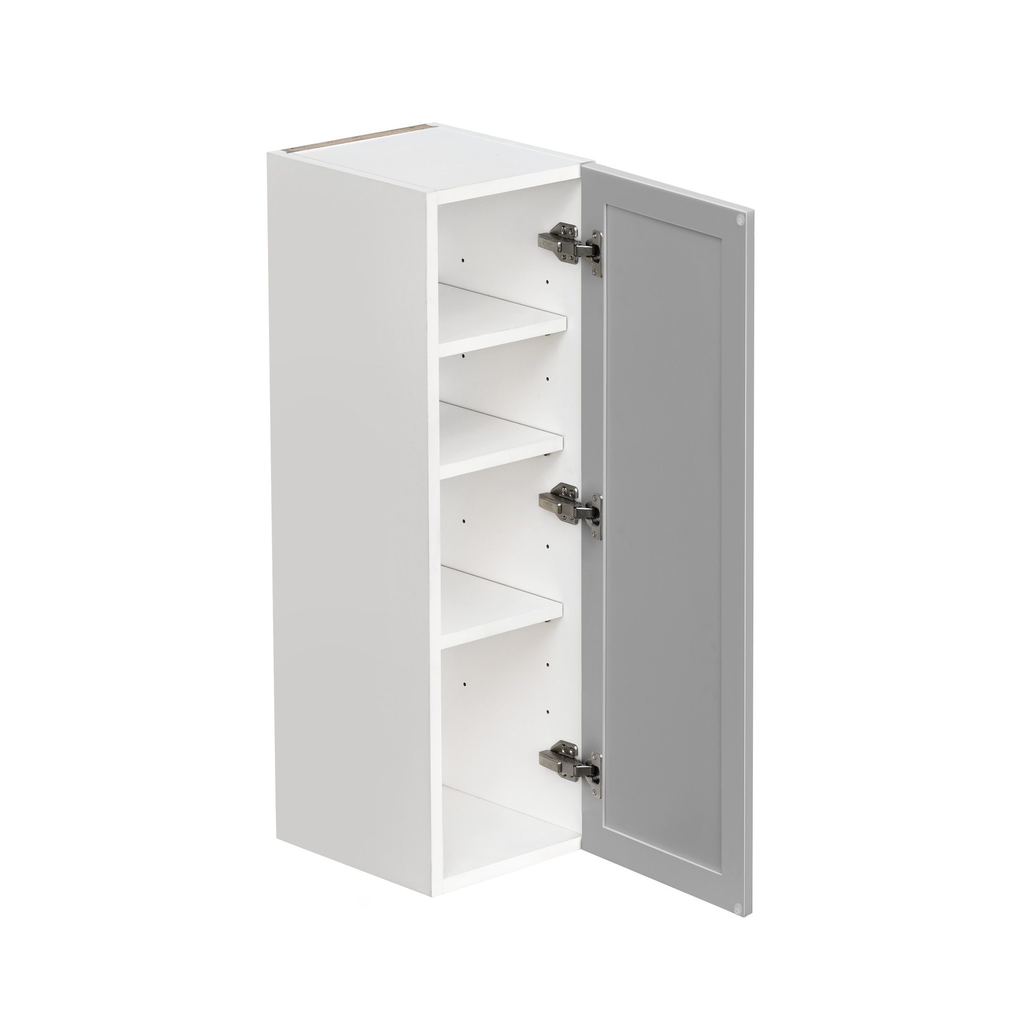 White Box Gray Slim - 9"W × 36"H Standard Wall Cabinet 1-Door 3-Adjustable shelves