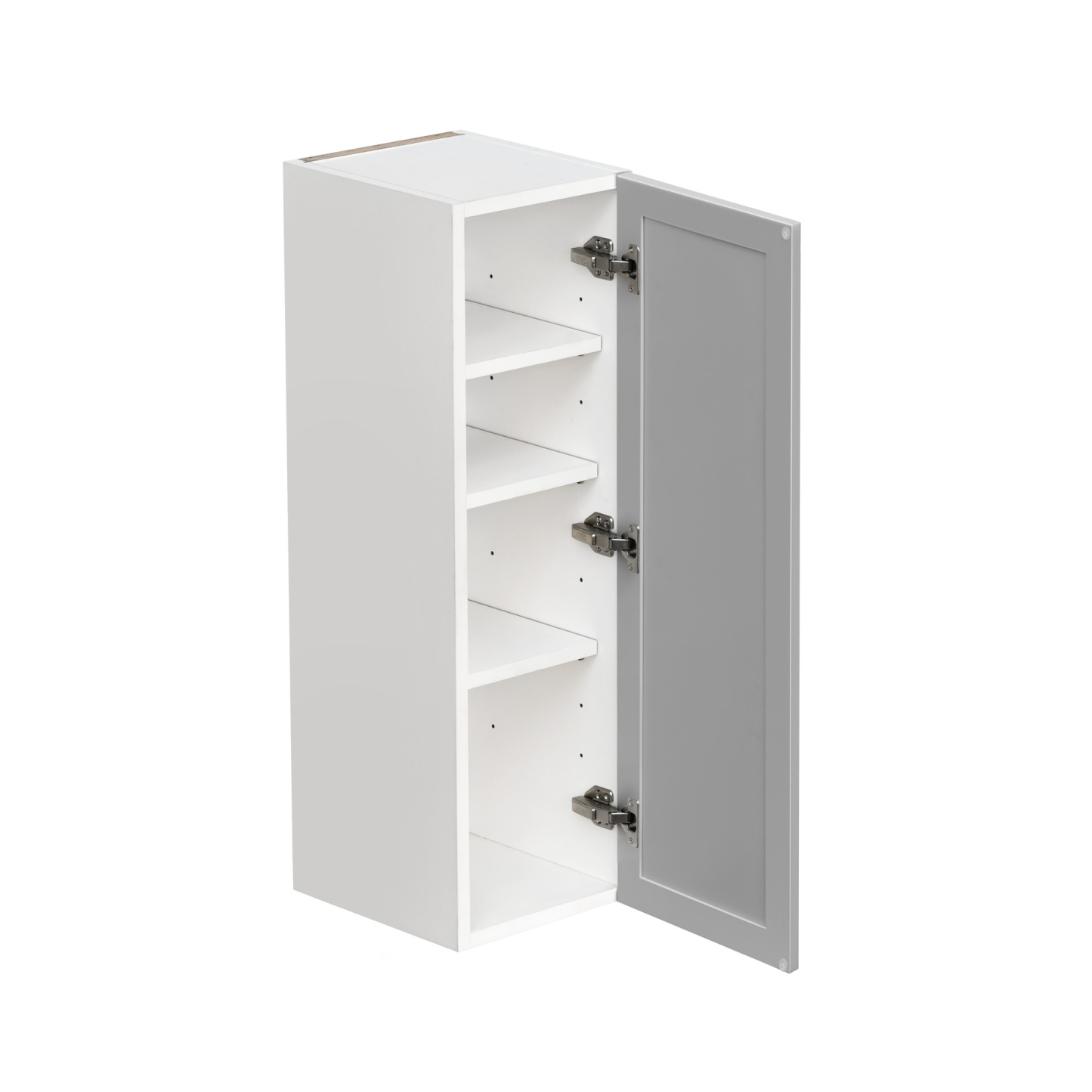 White Box Gray Slim - 9"W × 36"H Standard Wall Cabinet 1-Door 3-Adjustable shelves