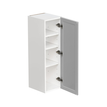 White Box Gray Slim - 9"W × 36"H Standard Wall Cabinet 1-Door 3-Adjustable shelves