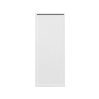 Slim White Shaker - 9"W × 36"H Standard Wall Cabinet 1-Door 3-Adjustable shelves