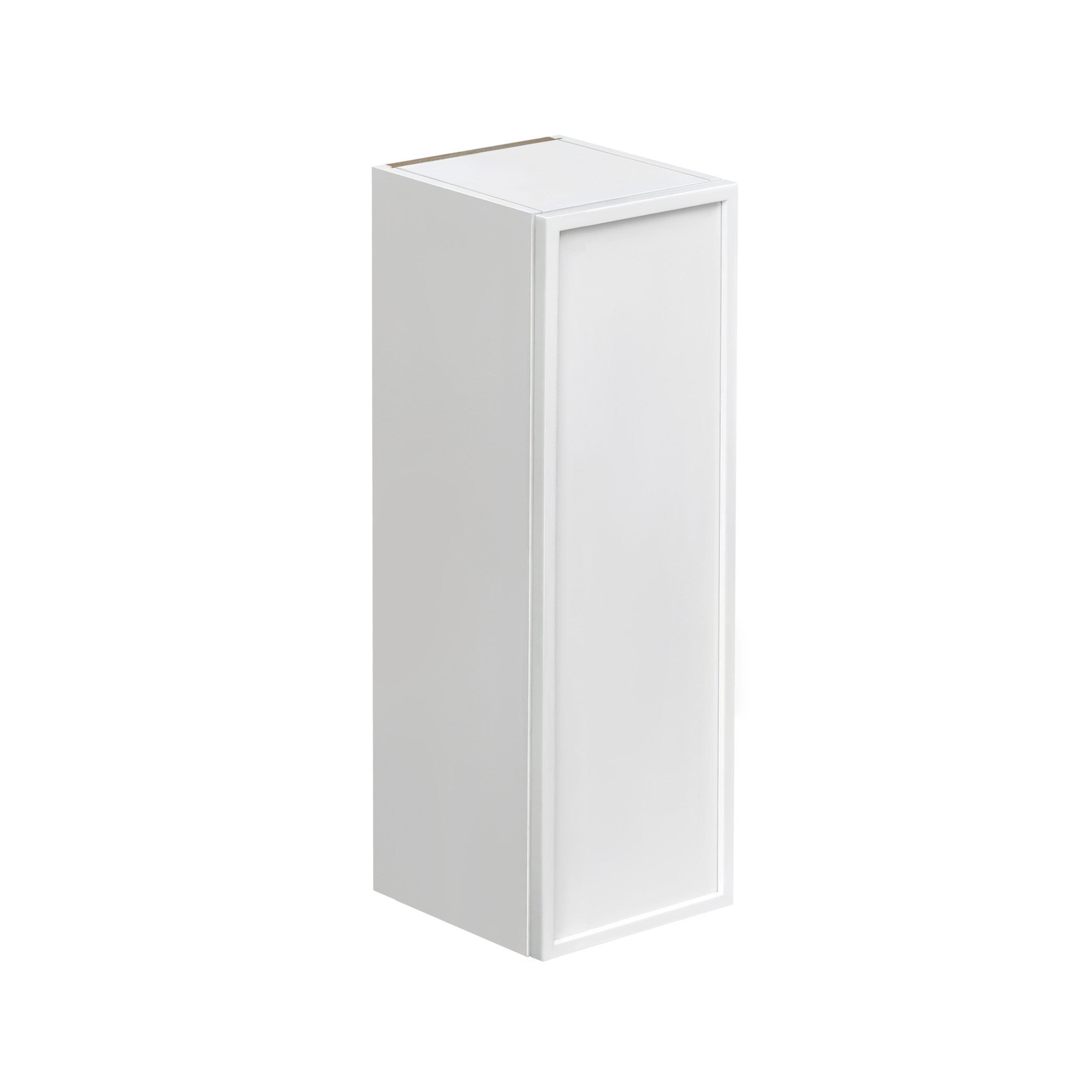 Slim White Shaker - 9"W × 36"H Standard Wall Cabinet 1-Door 3-Adjustable shelves