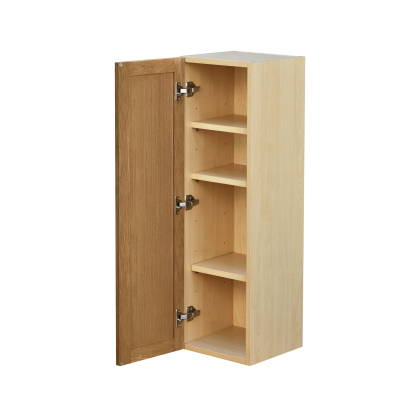 Shady Slim Oak Shaker - 09"W × 42"H Standard Wall Cabinet