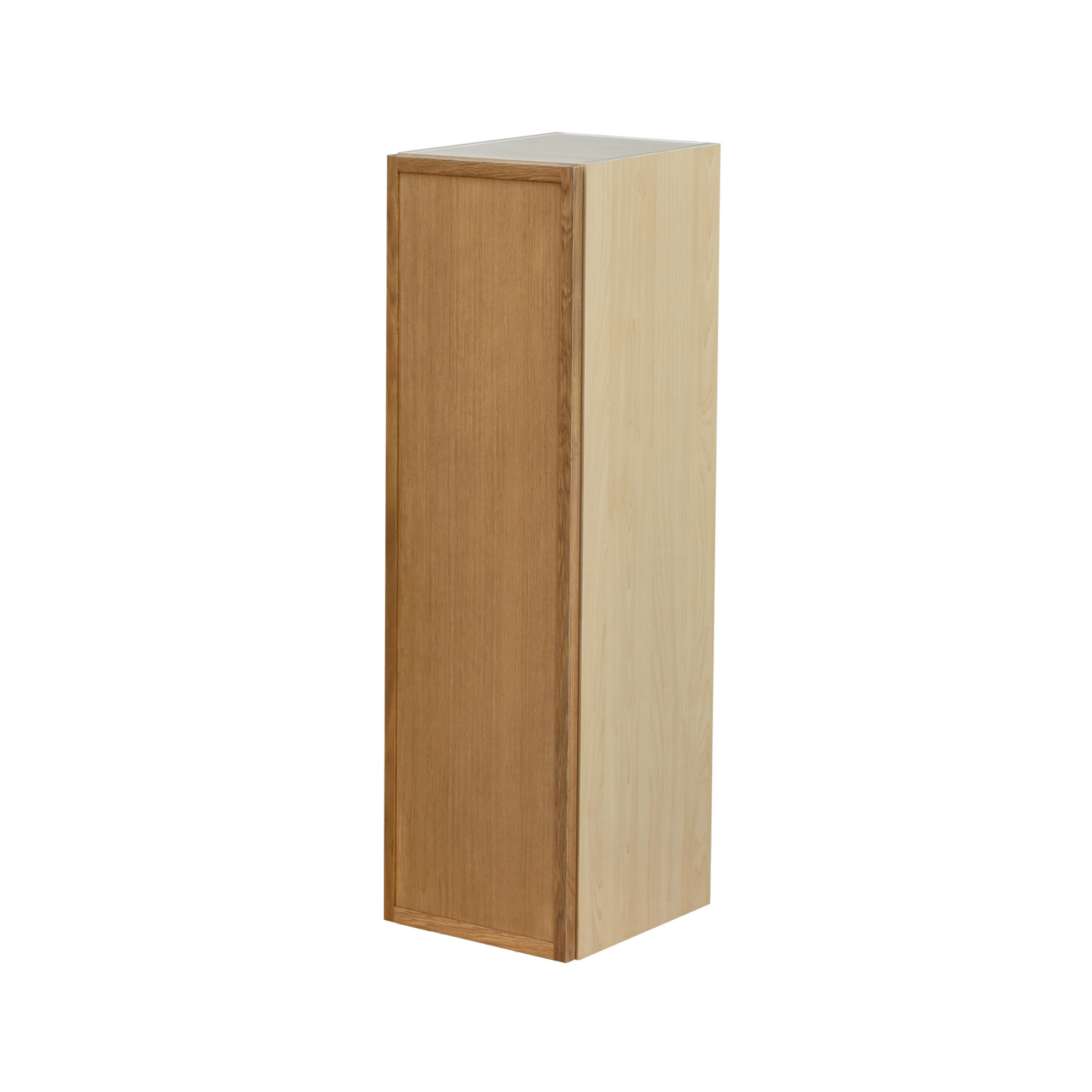 Shady Slim Oak Shaker - 09"W × 42"H Standard Wall Cabinet