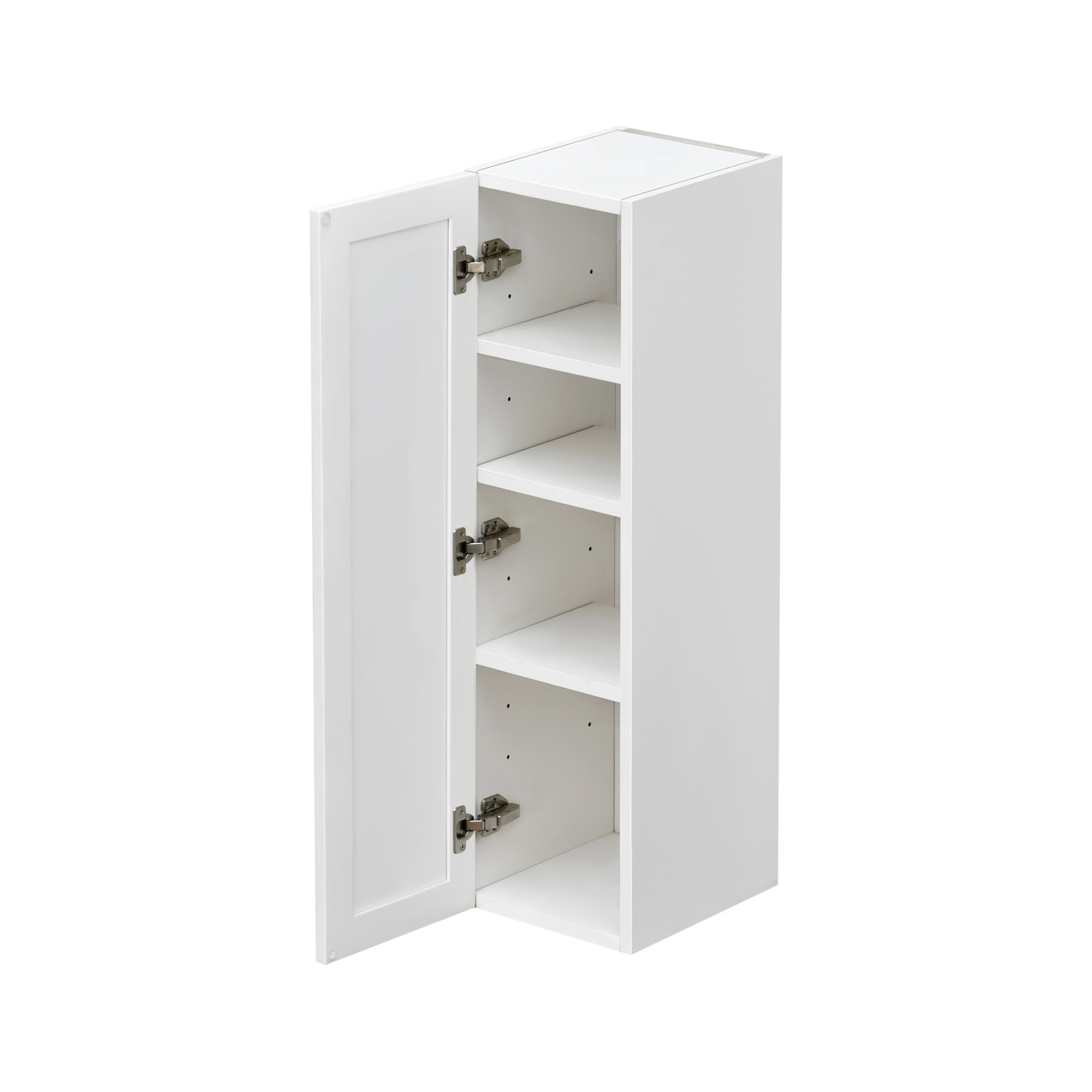 Shady Slim White Shaker - 09"W × 42"H Standard Wall Cabinet