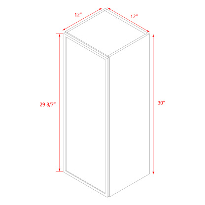 Shady Slim Gray Shaker - 12"W × 30"H Wall Cabinet