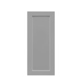 White Box Gray Shaker - 12"W × 30"H Standard Wall Cabinet 1-Door 2-Adjustable Shelves