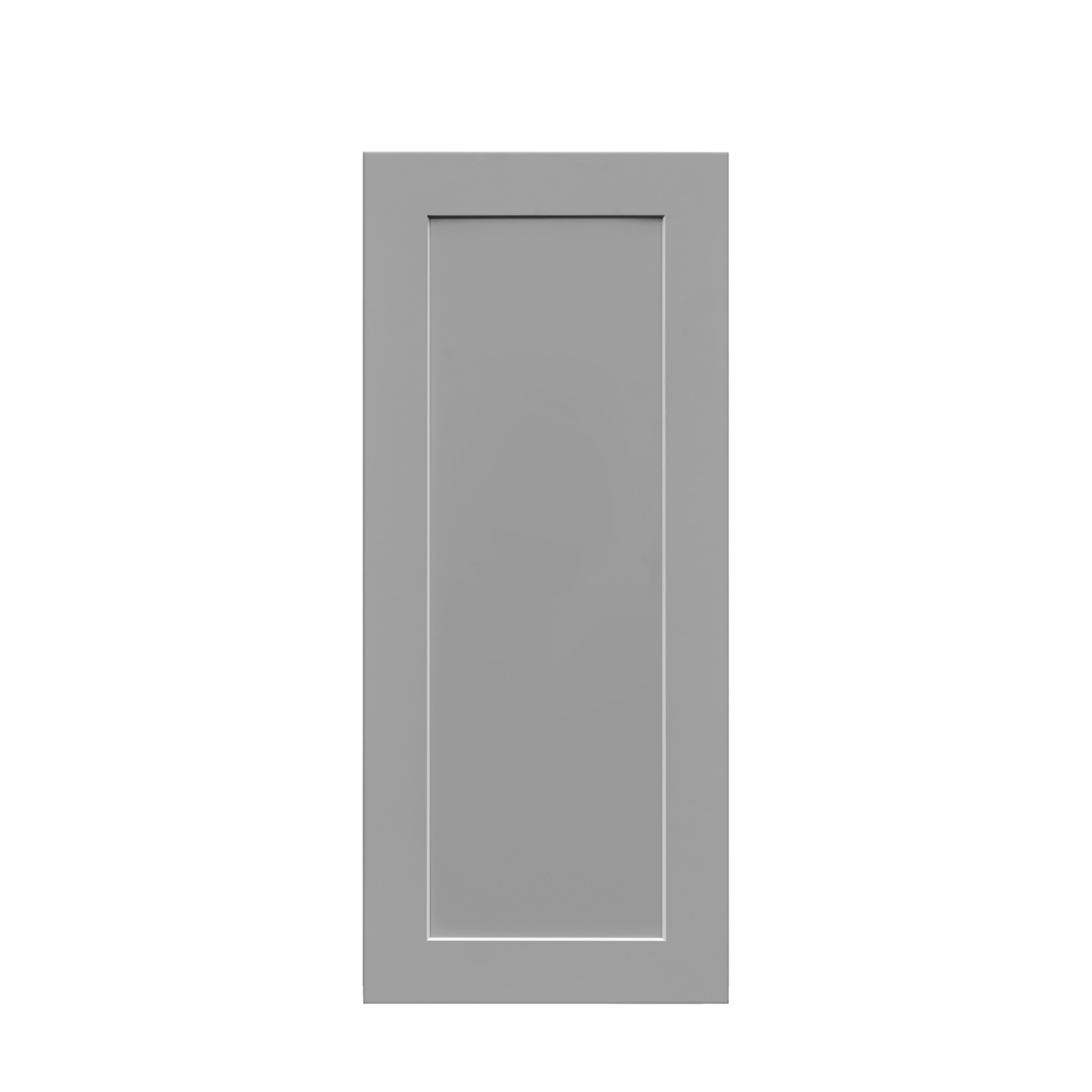 White Box Gray Shaker - 12"W × 30"H Standard Wall Cabinet 1-Door 2-Adjustable Shelves