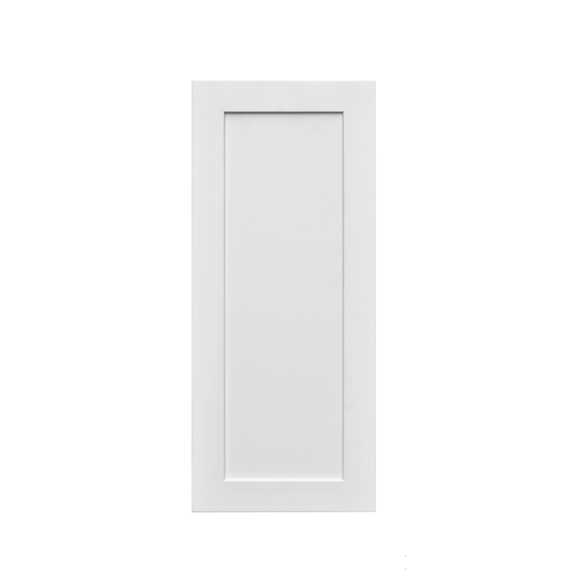 White Shaker - 12"W × 30"H Standard Wall Cabinet 1-Door 2-Adjustable Shelves