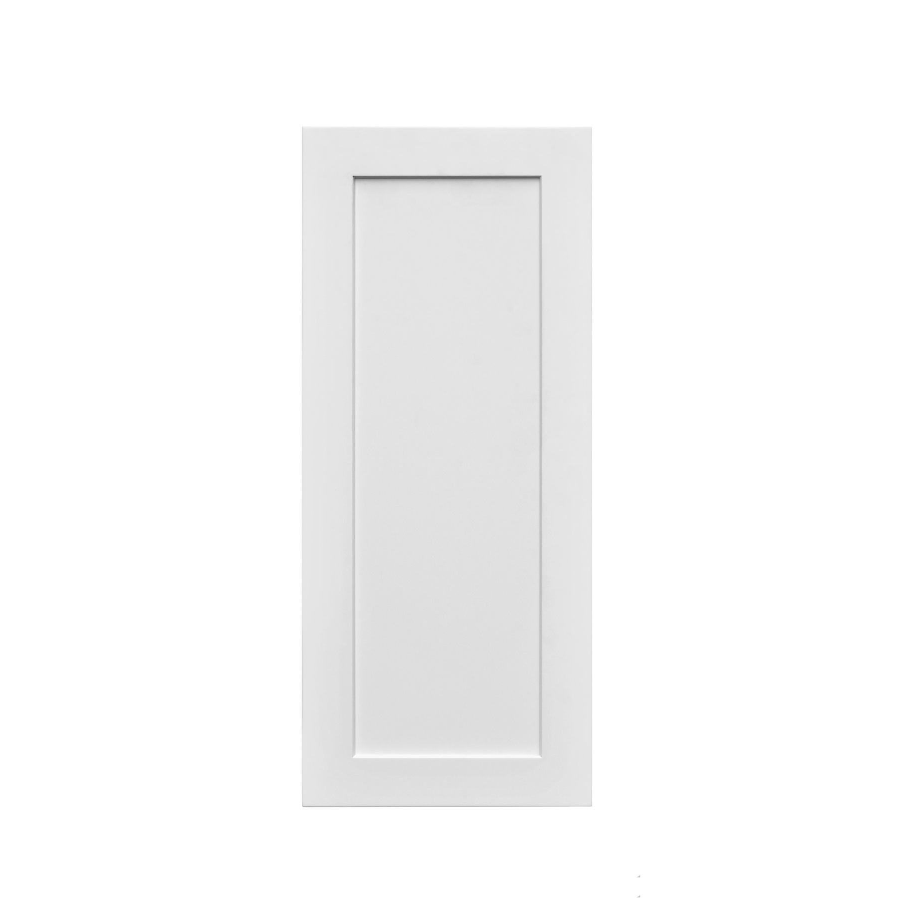White Shaker - 12"W × 30"H Standard Wall Cabinet 1-Door 2-Adjustable Shelves