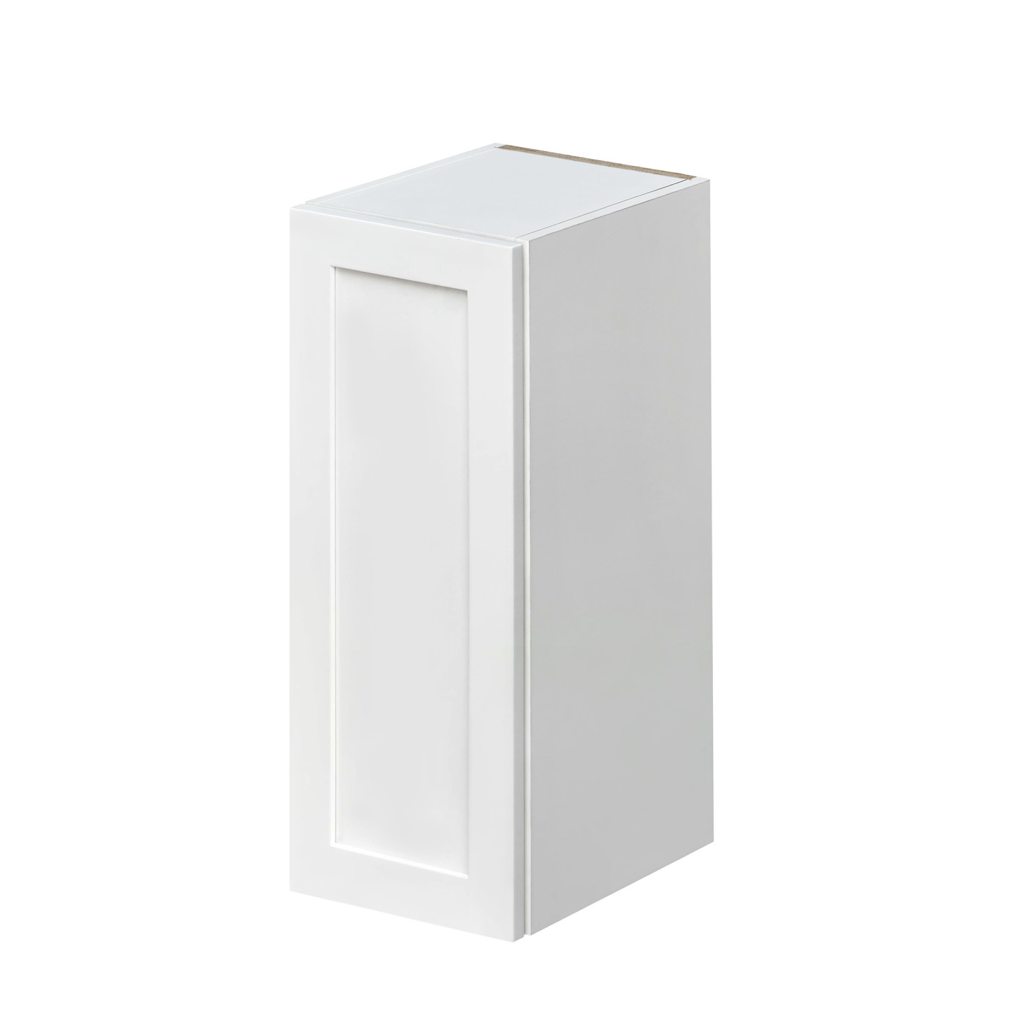 White Shaker - 12"W × 30"H Standard Wall Cabinet 1-Door 2-Adjustable Shelves