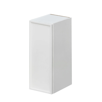 Slim White Shaker - 12"W × 30"H Standard Wall Cabinet 1-Door 2-Adjustable Shelves