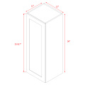 Mallorca White Shaker - 12"W × 36"H Standard Wall Cabinet