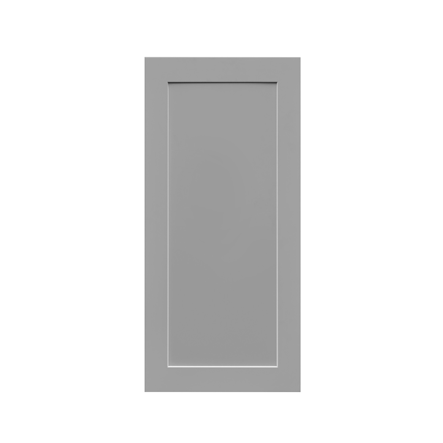 White Box Gray Shaker - 12"W × 36"H Standard Wall Cabinet 1-Door 3-Adjustable shelves