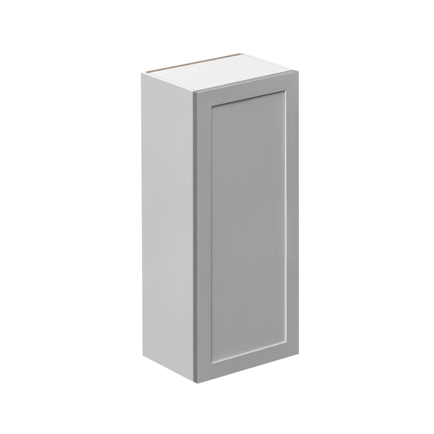 White Box Gray Shaker - 12"W × 36"H Standard Wall Cabinet 1-Door 3-Adjustable shelves