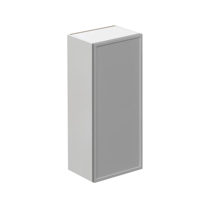 White Box Gray Slim - 12"W × 36"H Standard Wall Cabinet 1-Door 3-Adjustable shelves