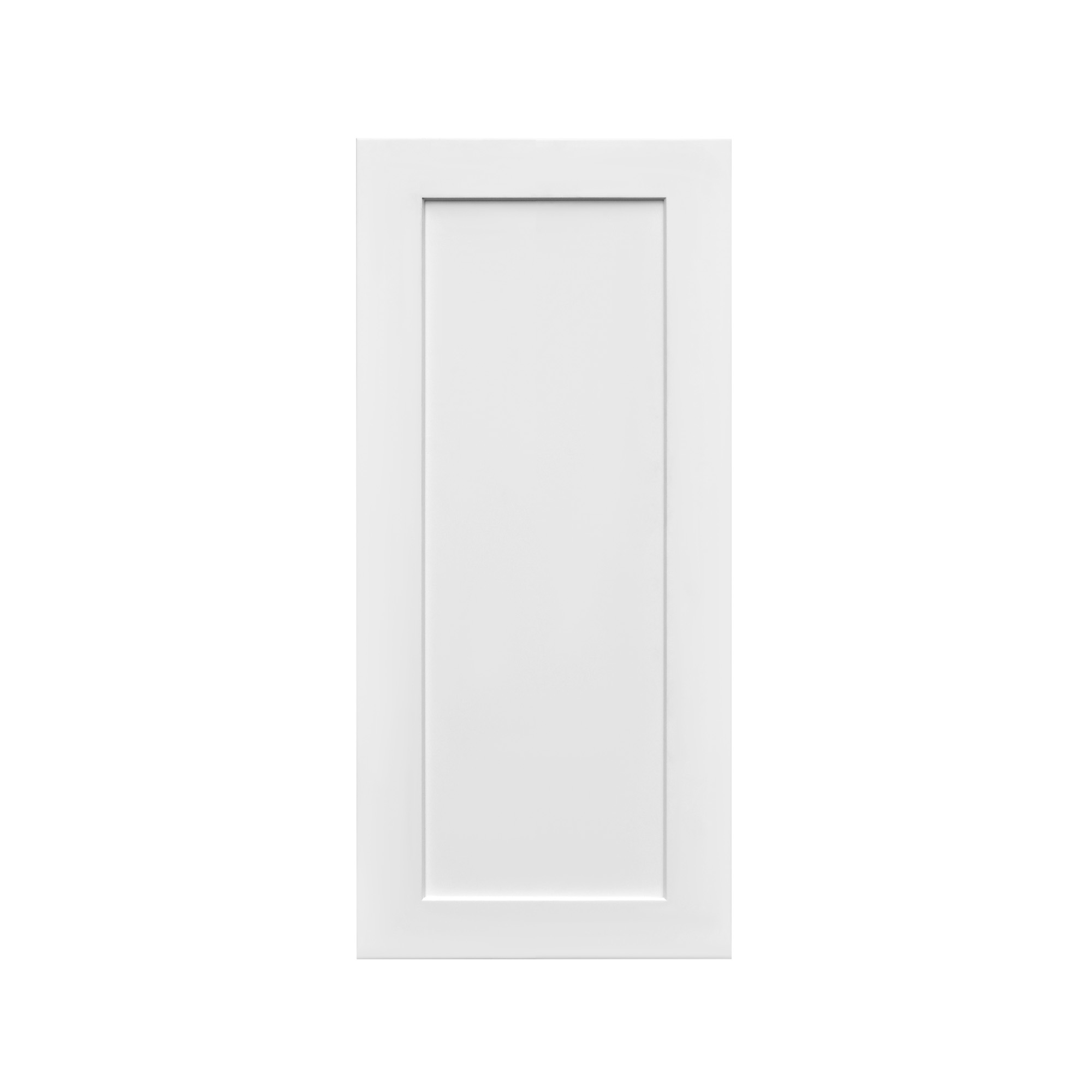White Shaker - 12"W × 36"H Standard Wall Cabinet 1-Door 3-Adjustable shelves