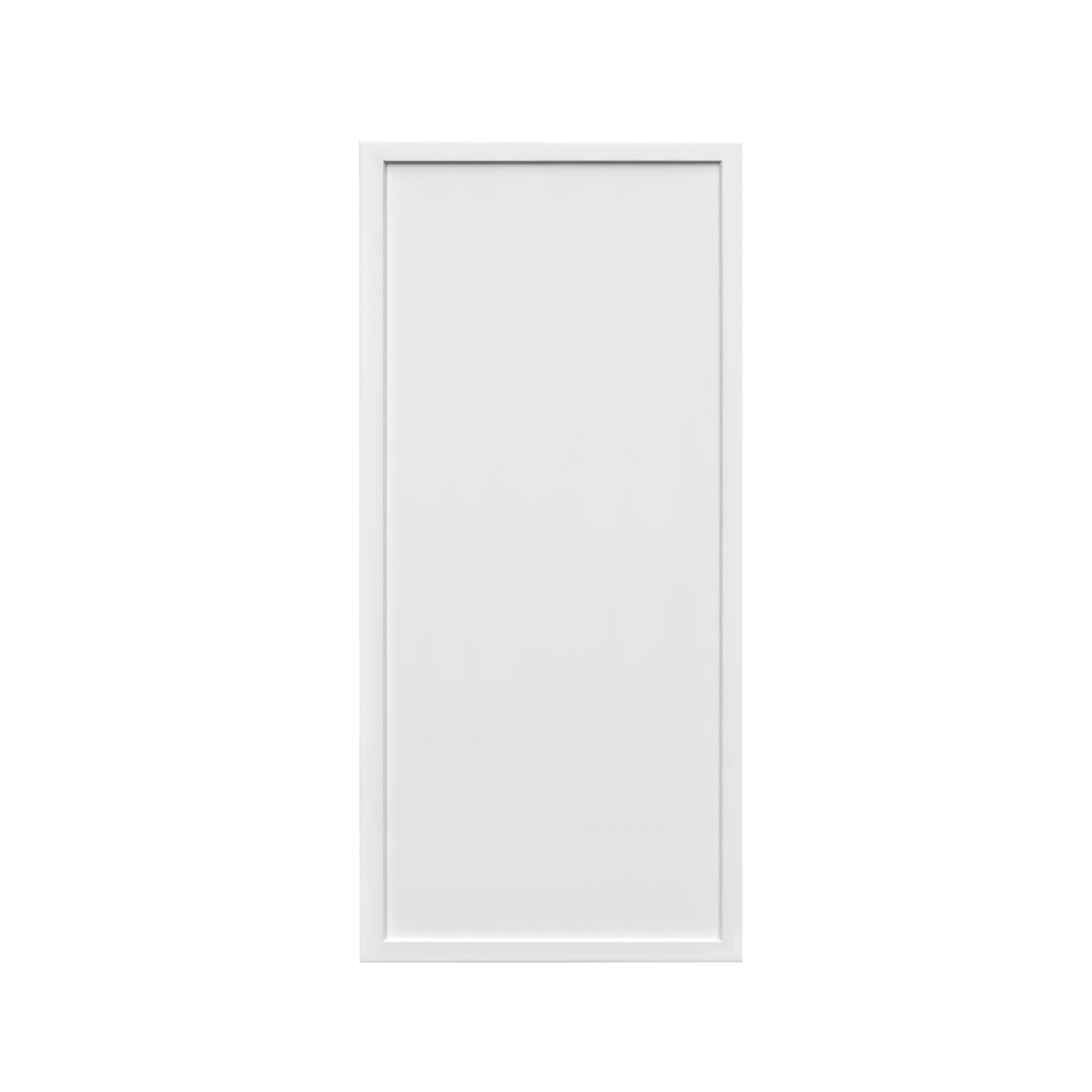 Slim White Shaker - 12"W × 36"H Standard Wall Cabinet 1-Door 3-Adjustable shelves