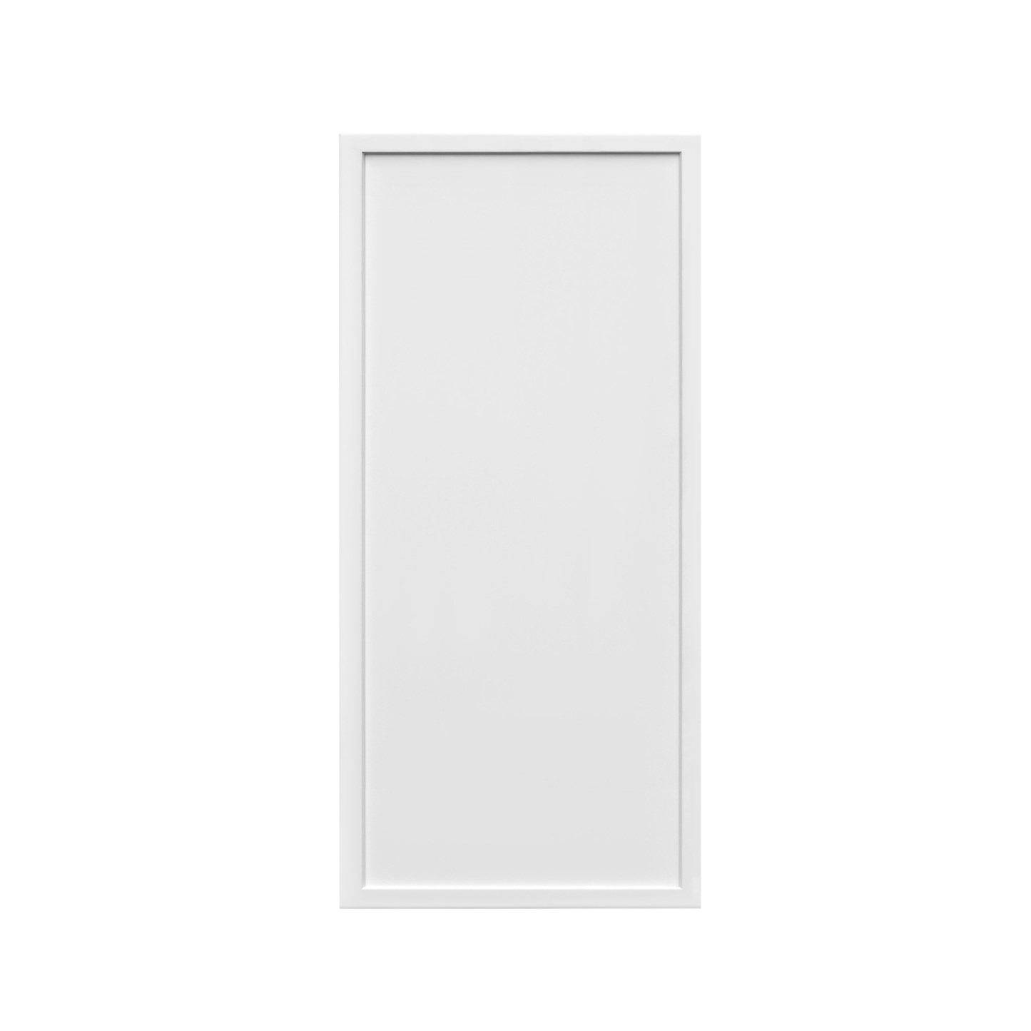 Slim White Shaker - 12"W × 36"H Standard Wall Cabinet 1-Door 3-Adjustable shelves
