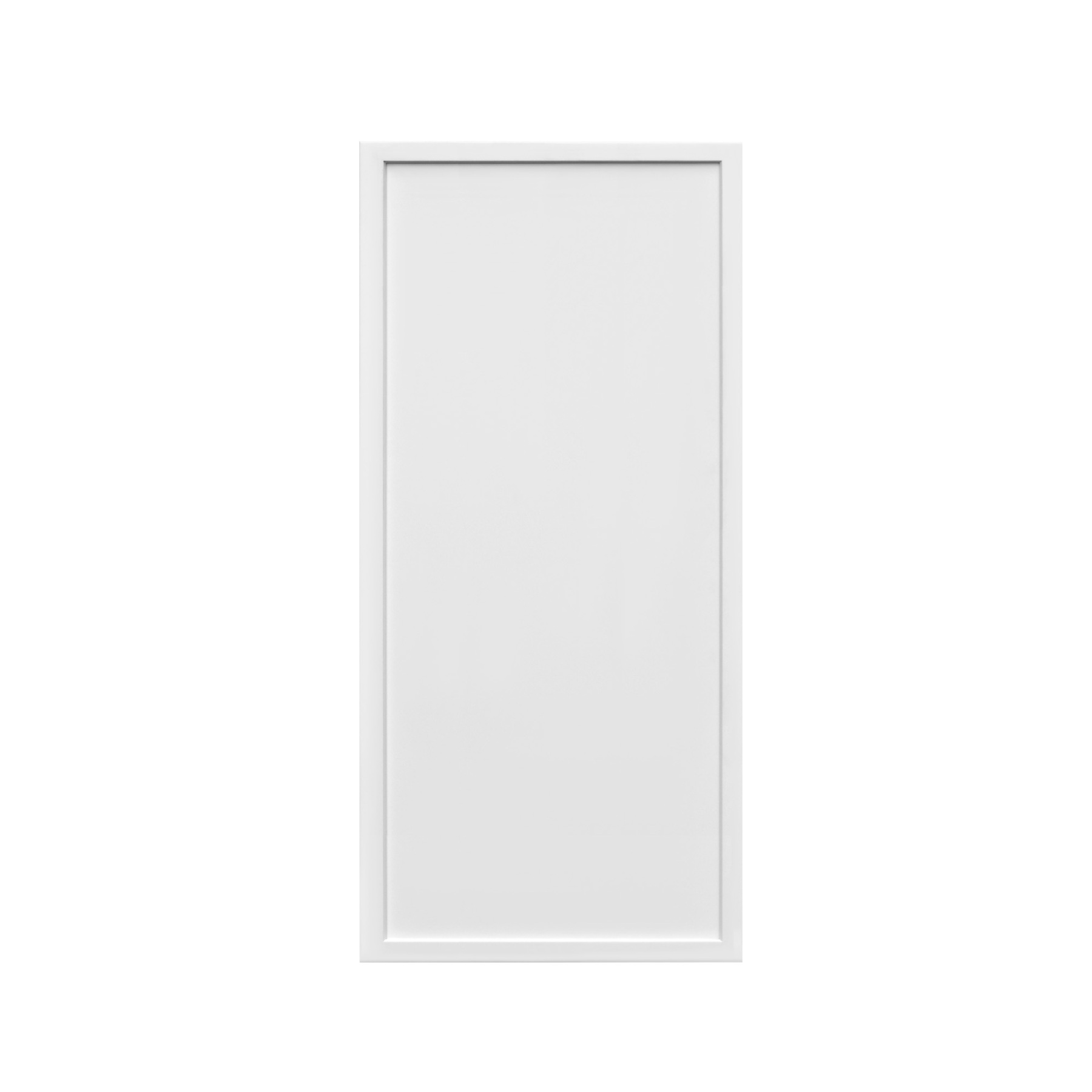 Slim White Shaker - 12"W × 36"H Standard Wall Cabinet 1-Door 3-Adjustable shelves