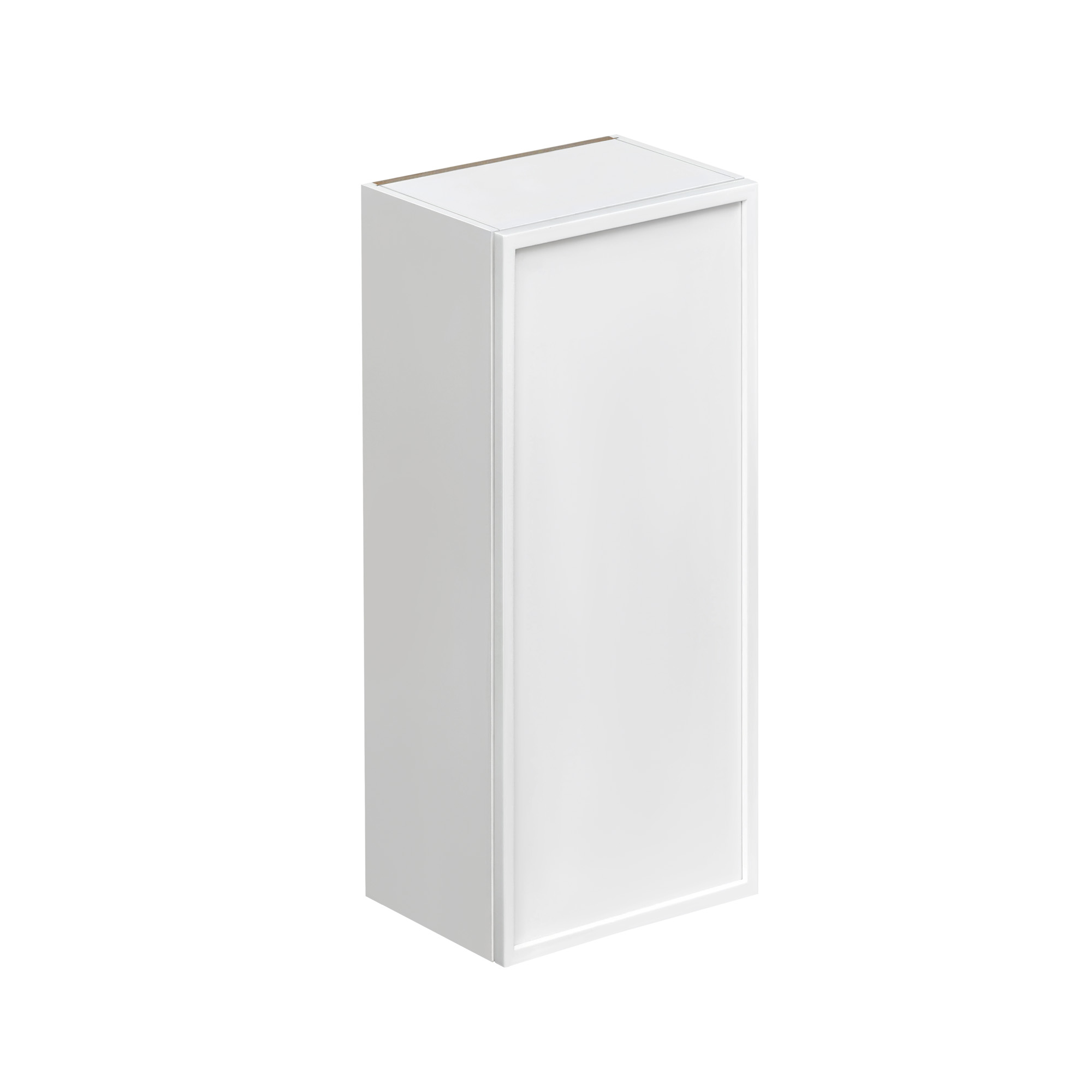 Slim White Shaker - 12"W × 36"H Standard Wall Cabinet 1-Door 3-Adjustable shelves