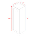 Mallorca White Shaker - 12"W × 42"H Standard Wall Cabinet