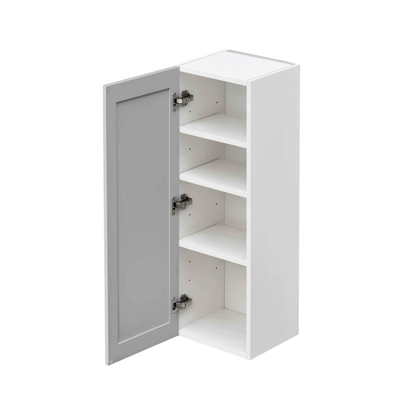 Mallroca Dolphin Gray Shaker - 12"W × 42"H Standard Wall Cabinet