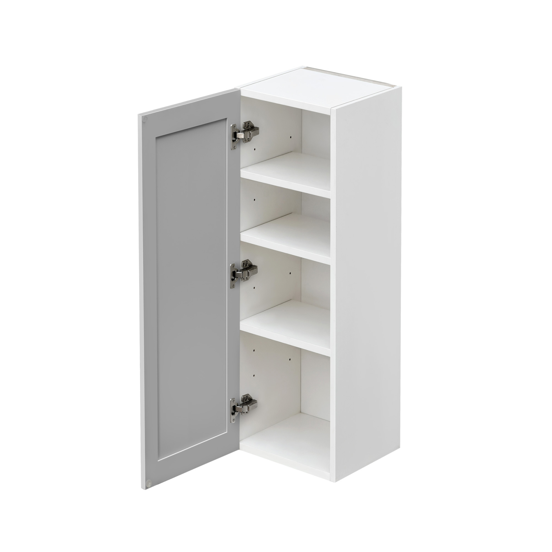 Mallroca Dolphin Gray Shaker - 12"W × 42"H Standard Wall Cabinet
